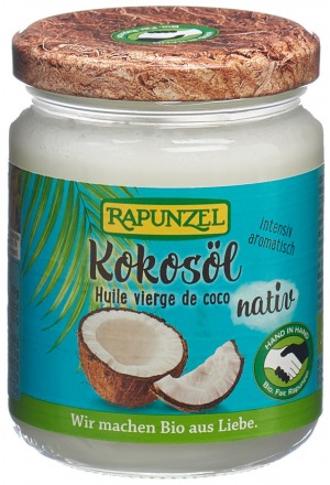 Huile de coco vierge Rapunzel verre 200g
