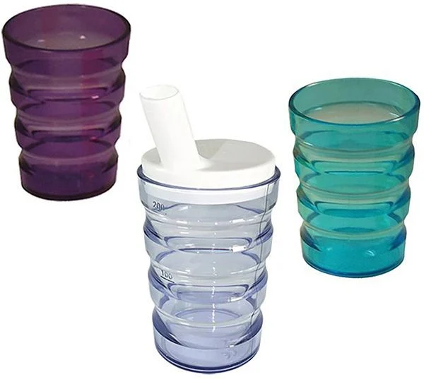 Gobelet rainuré Sundo anti-fuite 200ml bleu