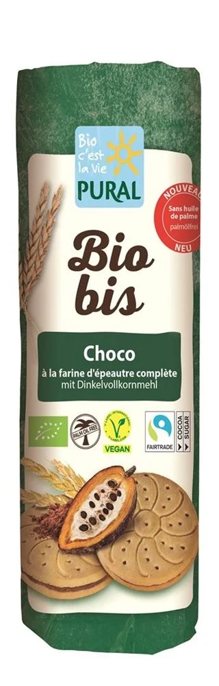 Pural Bio Bis Choco-coco double biscuit à l'huile de palme 300 g