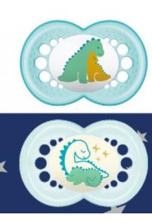 Sucette MAM Day & Night en silicone 16-36 mois 1x Original 1x Night