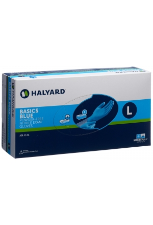 Gants d'examen HALYARD L Nitrile Basic bleu 200 pièces