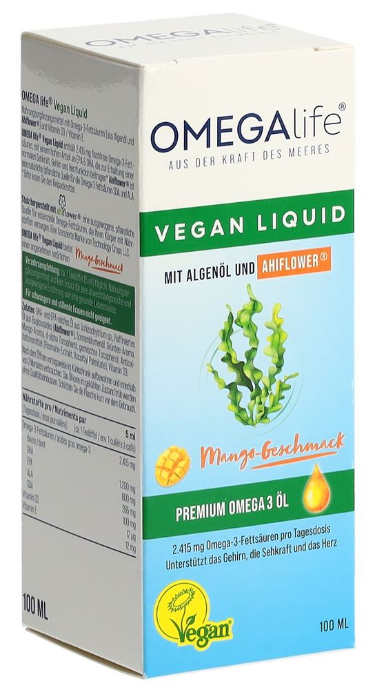 Huile d'algues liquide OMEGA-LIFE flacon de 100ml Huile d'algues liquide OMEGA-LIFE flacon de 100ml