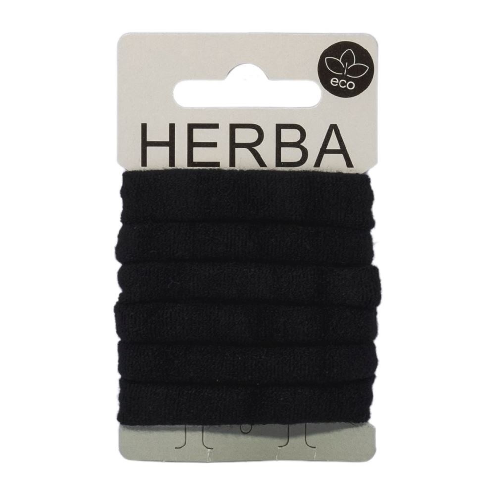 Herba Ecofriendly attache-cheveux Ø5cm noir 6 pièces