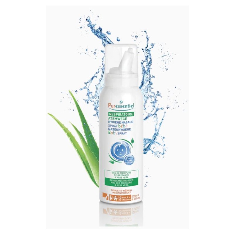 Puressentiel Hygiène nasale BabySpray à l'aloe vera 120ml Puressentiel Hygiène nasale BabySpray à l'aloe vera 120ml