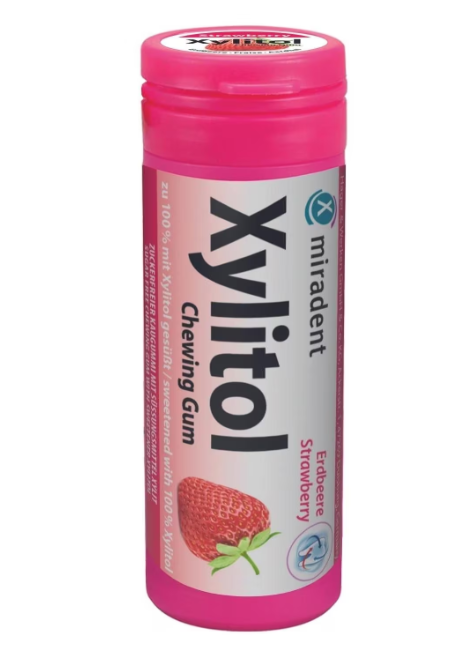 Miradent Xylitol Chewing-gum for Kids Fraise 30 pièces Miradent Xylitol Chewing-gum for Kids Fraise 30 pièces
