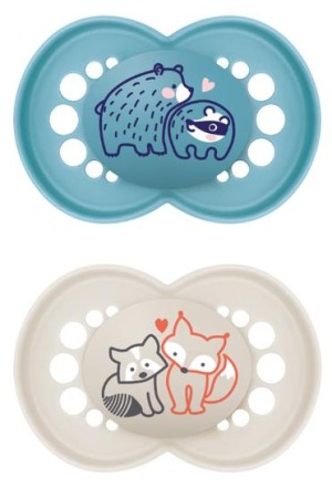 Sucette MAM Original 6-16 mois blue/white 2 pièces