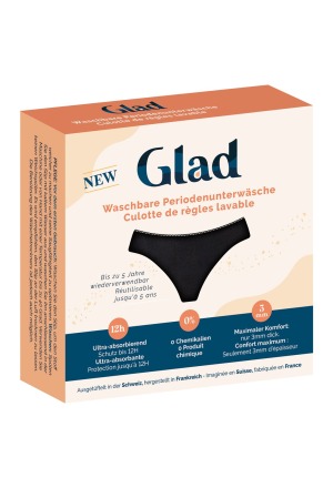Glad nuit sous-vêtements périodiques lavables M légers Glad nuit sous-vêtements périodiques lavables M légers