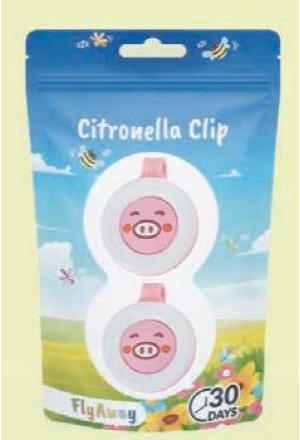 FLYAWAY Clip Citronella Pig Duopack 2 pièces