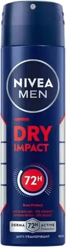 Nivea MEN Déodorant Impact Sec Spray (n) 150 ml