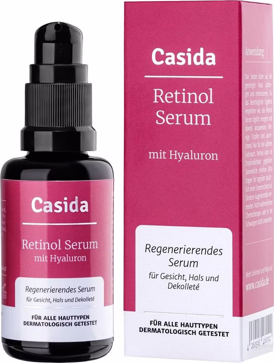Casida Sérum au rétinol avec distributeur de hyaluron 30ml