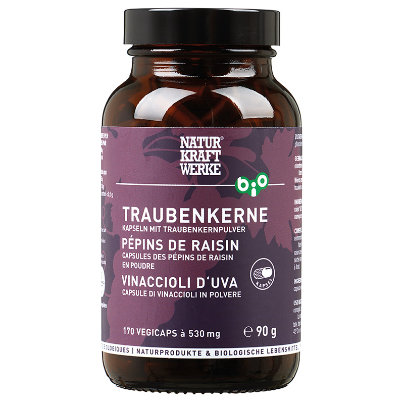 NATURKRAFTWERKE Pépins de raisin Vegicaps Bio 170 pièces NATURKRAFTWERKE Pépins de raisin Vegicaps Bio 170 pièces