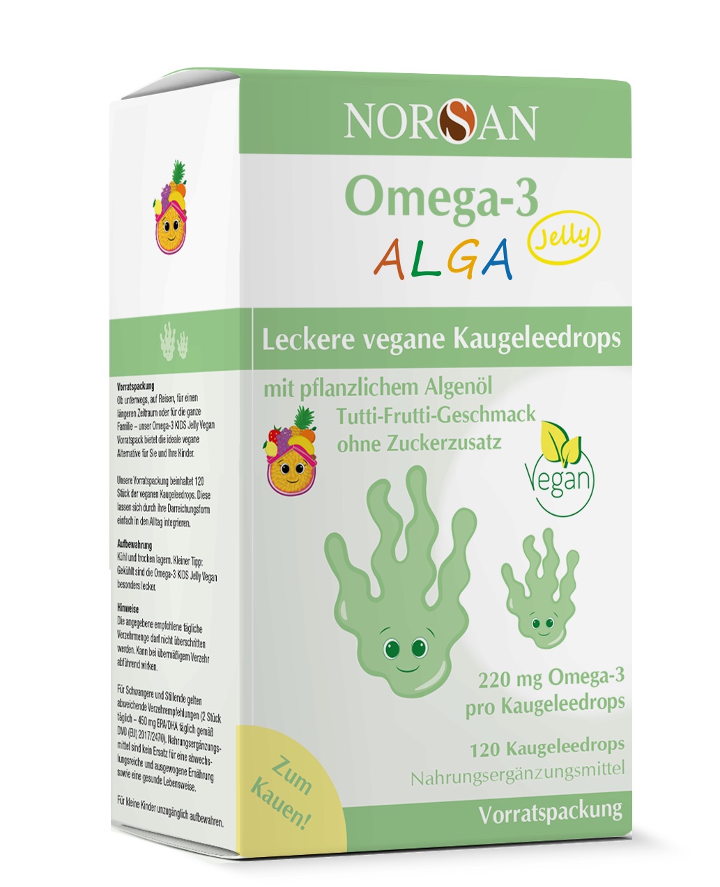 NORSAN Omega-3 ALGA Jelly végétalien 120 pièces NORSAN Omega-3 ALGA Jelly végétalien 120 pièces