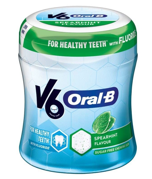 V6 OralB Gomme à mâcher Spearmint Ds 45 pièces V6 OralB Gomme à mâcher Spearmint Ds 45 pièces