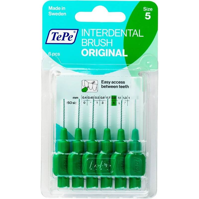 Brosse interdentaire TePe 0.8mm vert 6 pièces
