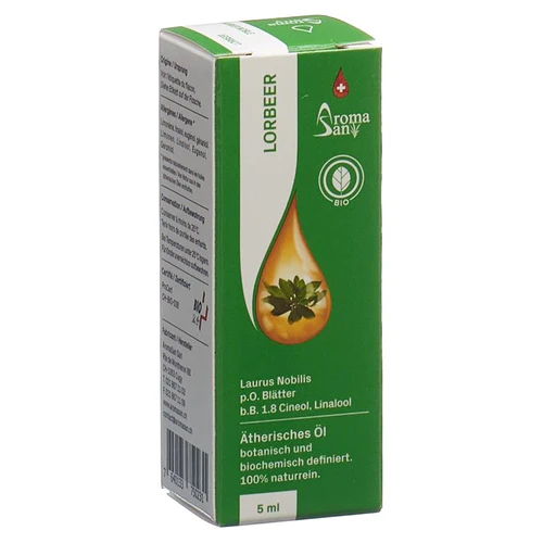 Huile essentielle de laurier Aromasan en boîte Bio 5ml Huile essentielle de laurier Aromasan en boîte Bio 5ml