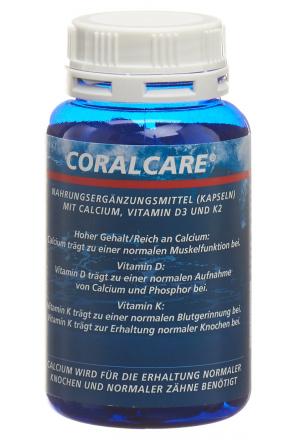 Coralcare Calcium gélules 750 mg Vitamine D3 + K2 120 pièces Coralcare Calcium gélules 750 mg Vitamine D3 + K2 120 pièces