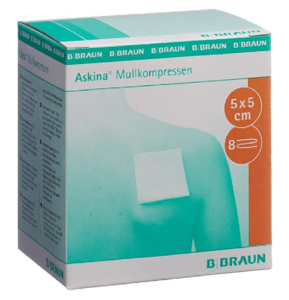 ASKINA Compresse de gaze 5cmx5cm ster 25 x 2 pc