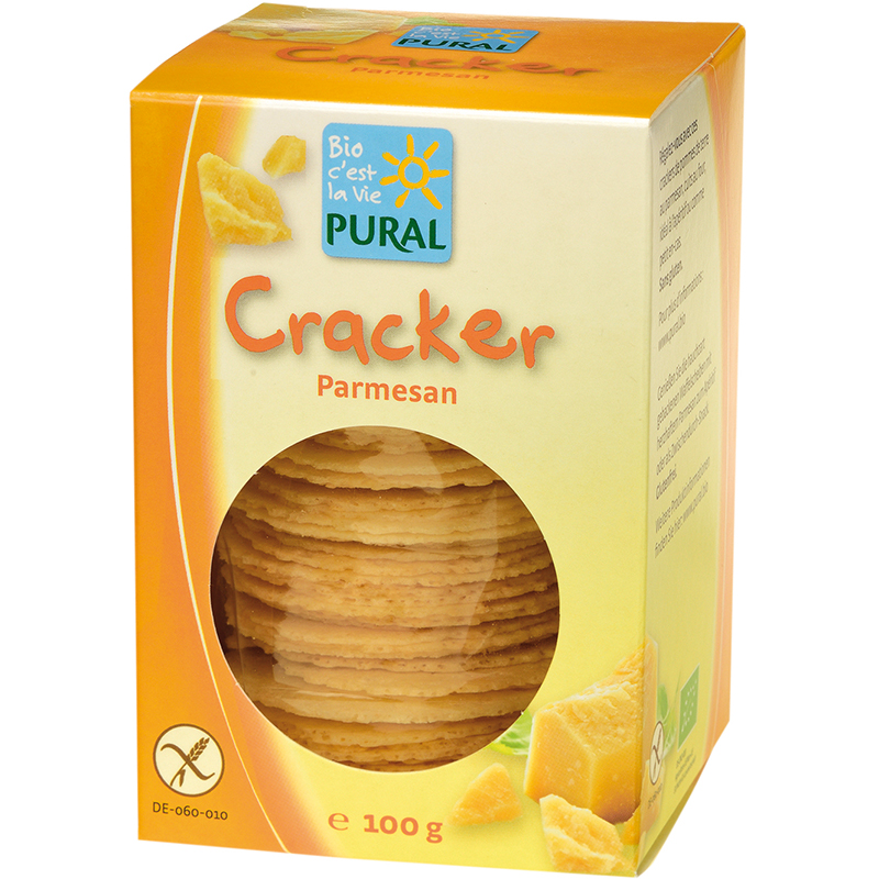 Pural Cräcker Parmesan sans gluten bio 100g