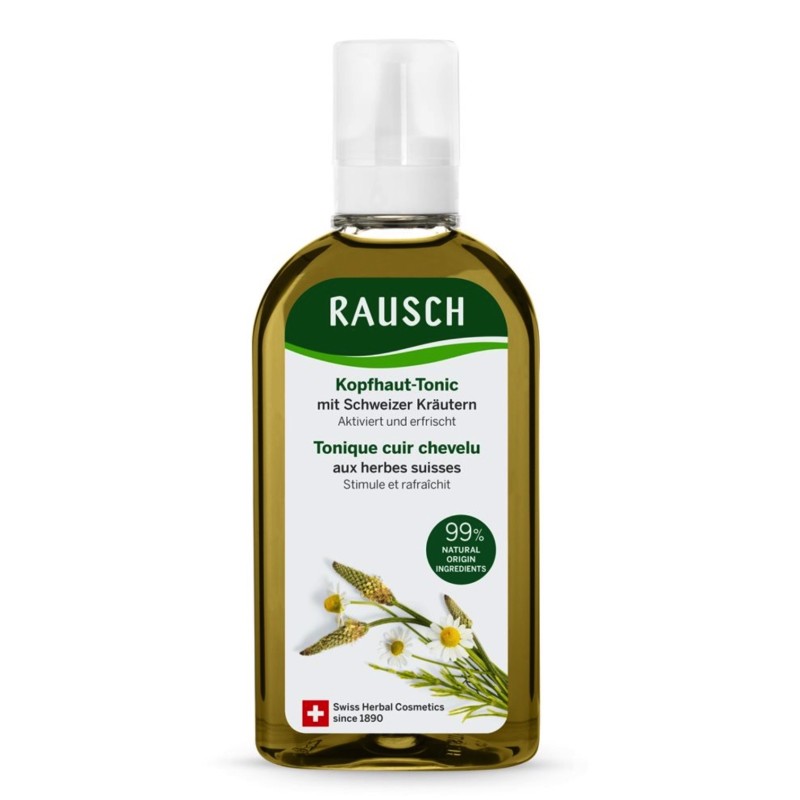 RAUSCH Tonique pour cuir chevelu aux herbes suisses 200ml RAUSCH Tonique pour cuir chevelu aux herbes suisses 200ml