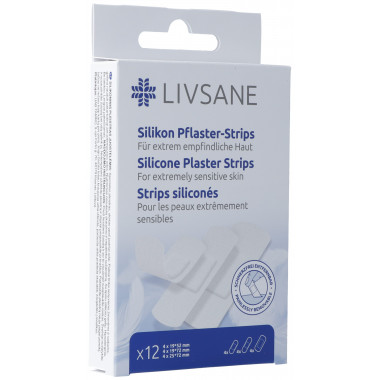 Livsane Silicone Patch Strips assortis 12 pièces Livsane Silicone Patch Strips assortis 12 pièces