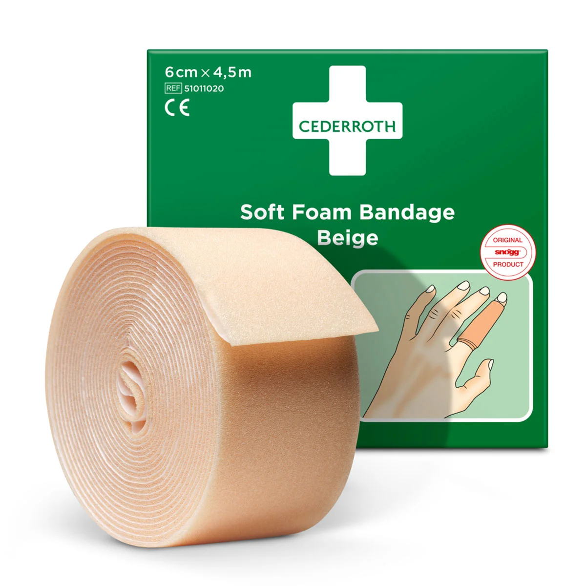 Bandage Cederroth Soft Foam 3cmx4.5m beige Bandage Cederroth Soft Foam 3cmx4.5m beige
