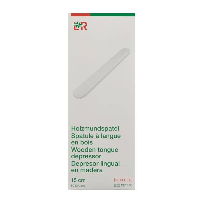 Abaisse-langue en bois L+R individuel stérile Btl 50 pièces