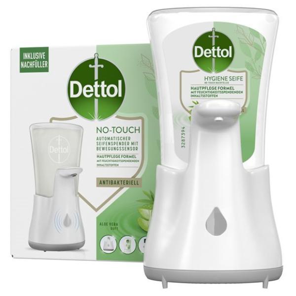 Kit de démarrage Dettol No-Touch argenté Aloe Vera 250ml