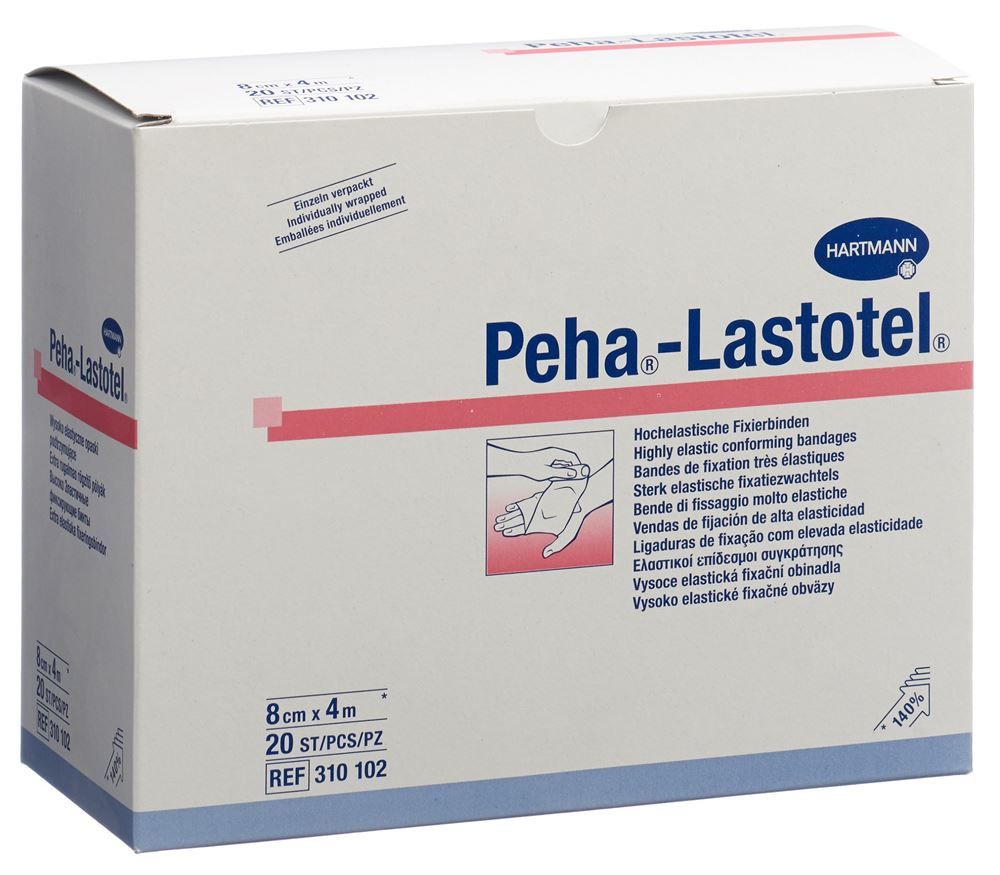 Peha-LASTOTEL bandes de fixation 8cmx4m 20 pièces