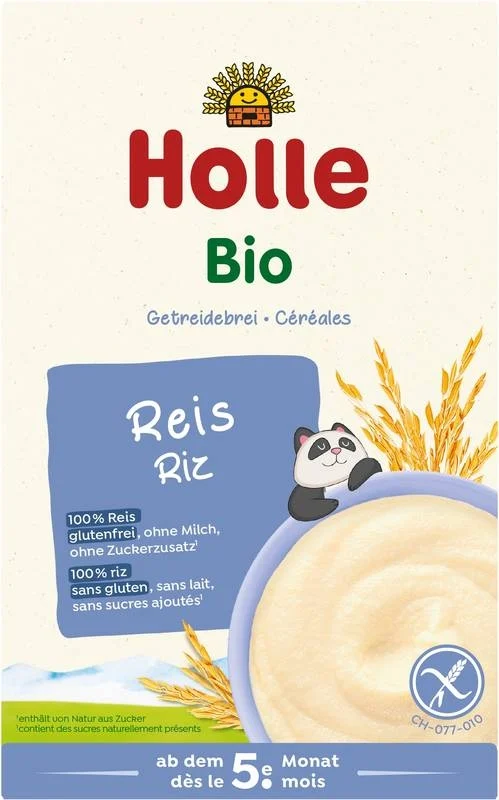 HOLLE Pâtes pour bébé bio aux flocons de riz 250 g