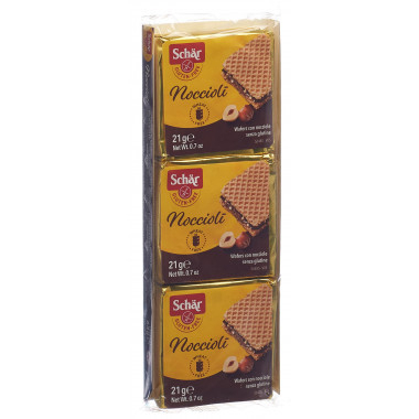 Schär Snack Noccioli, paquet de 3 sans gluten 63g