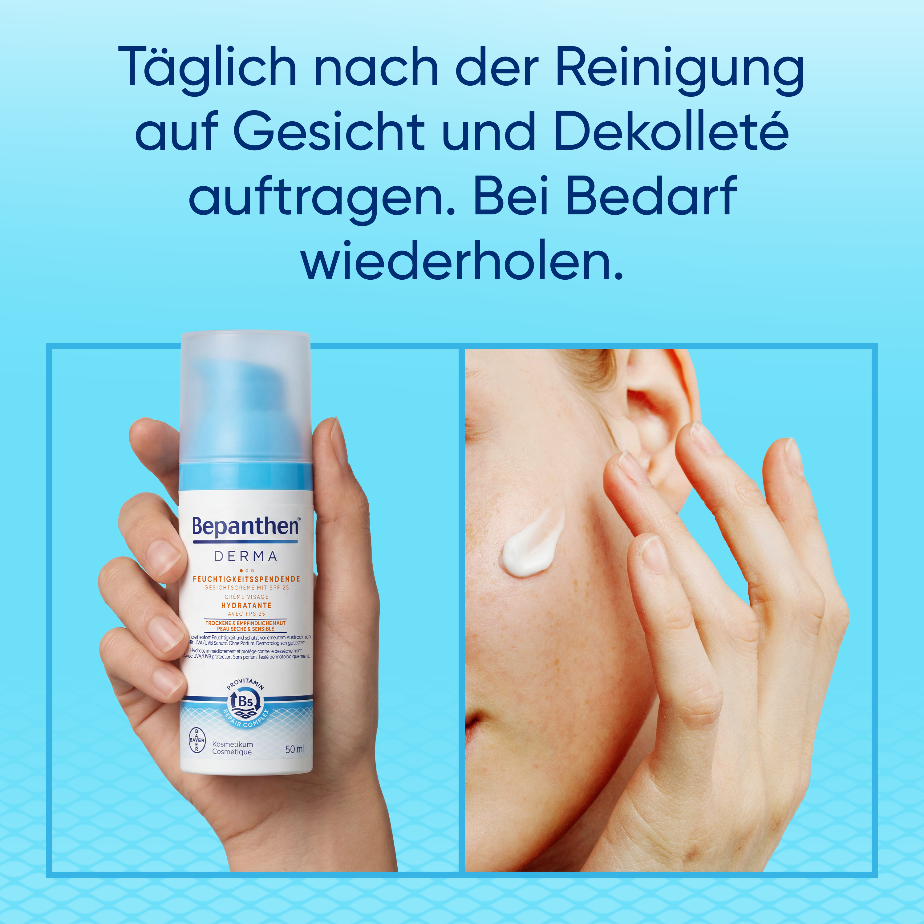 Bepanthen® Derma Crème hydratante pour le visage SPF25 50ml
