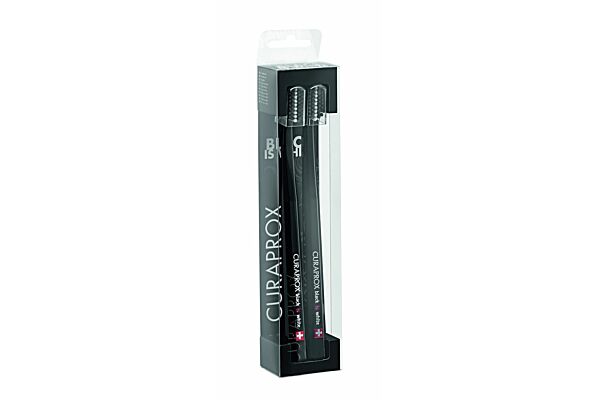Curaprox Black is White brosses à dents noir/noir 2 pièces Curaprox Black is White brosses à dents noir/noir 2 pièces