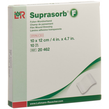 Suprasorb F Pansement en feuille 10x12cm stérile 10 pièces Suprasorb F Pansement en feuille 10x12cm stérile 10 pièces