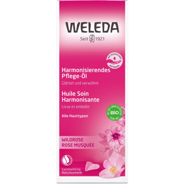 Huile de soin harmonisante à la Rose musquée Weleda, flacon de 100ml Huile de soin harmonisante à la Rose musquée Weleda, flacon de 100ml