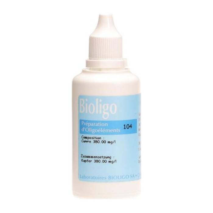 Bioligo cuivre (104) solution liquide ionisée 50ml Bioligo cuivre (104) solution liquide ionisée 50ml