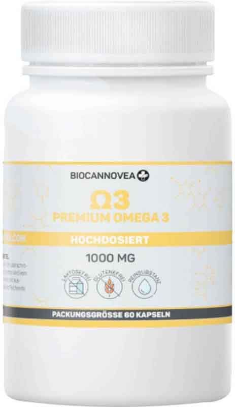 BIOCANNOVEA Capsules Oméga 3 1000 mg Ds 60 pièces