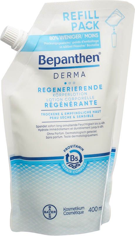 Bepanthen® DERMA Lotion Régénérante pour le Corps Sachet Recharge 400ml Bepanthen® DERMA Lotion Régénérante pour le Corps Sachet Recharge 400ml