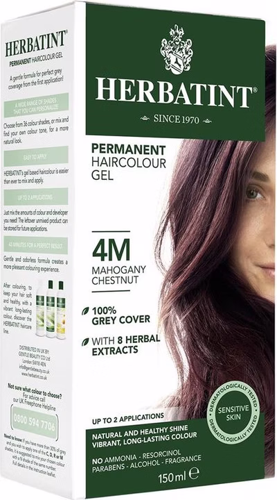 HERBATINT Gel colorant pour cheveux 4M Acajou Châtaigne 150ml