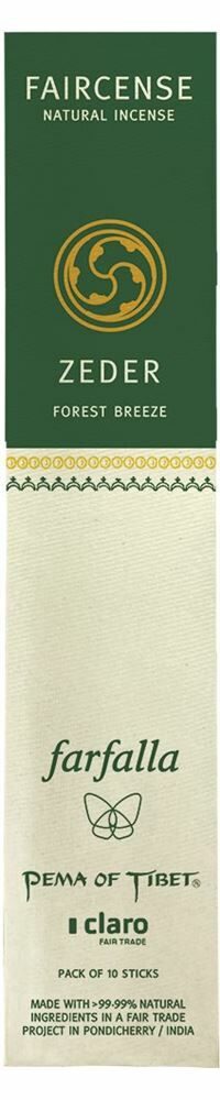 FAIRCENSE Bâtons d'encens Cèdre/For Breeze 10 pièces