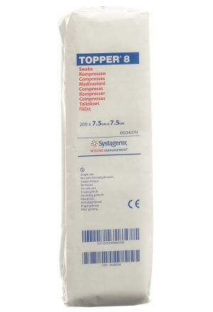Topper 8 NW Compresses 7.5x7.5cm non stériles 200 pièces