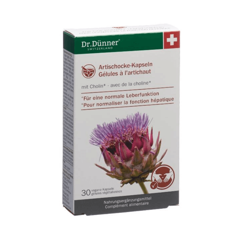 Dr. Dünner Artichaut Fonction hépatique gélules 30 pièces Dr. Dünner Artichaut Fonction hépatique gélules 30 pièces