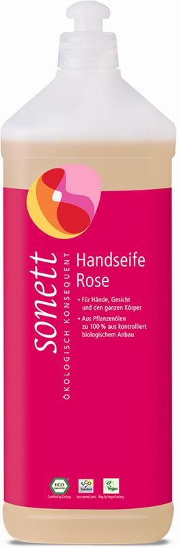 Sonett Savon pour les mains Rose Recharge 1lt Sonett Savon pour les mains Rose Recharge 1lt
