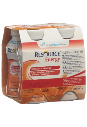Resource Energy Abricot 4 x 200ml Resource Energy Abricot 4 x 200ml