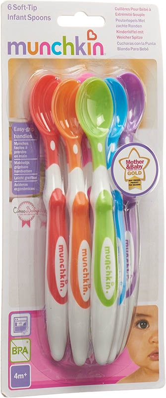 MUNCHKIN Cuillère long manche avec pointe souple 6 pièces