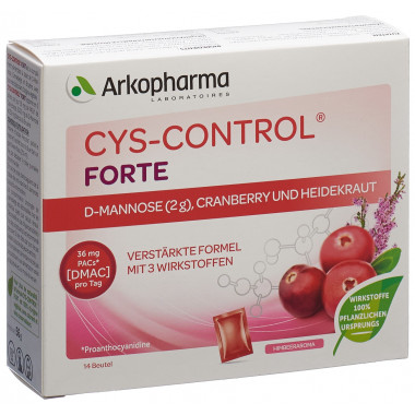 Cys-Control Forte D-Mannose Cranberry Bruyère Btl 14 pièces Cys-Control Forte D-Mannose Cranberry Bruyère Btl 14 pièces