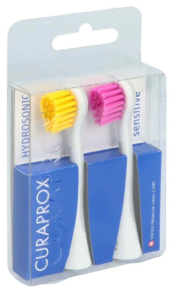Curaprox Hydrosonic brossettes de rechange jaune-rose 1 paire