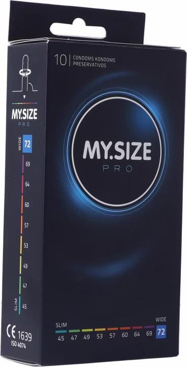 Préservatifs MY SIZE PRO 72 mm, lot de 10