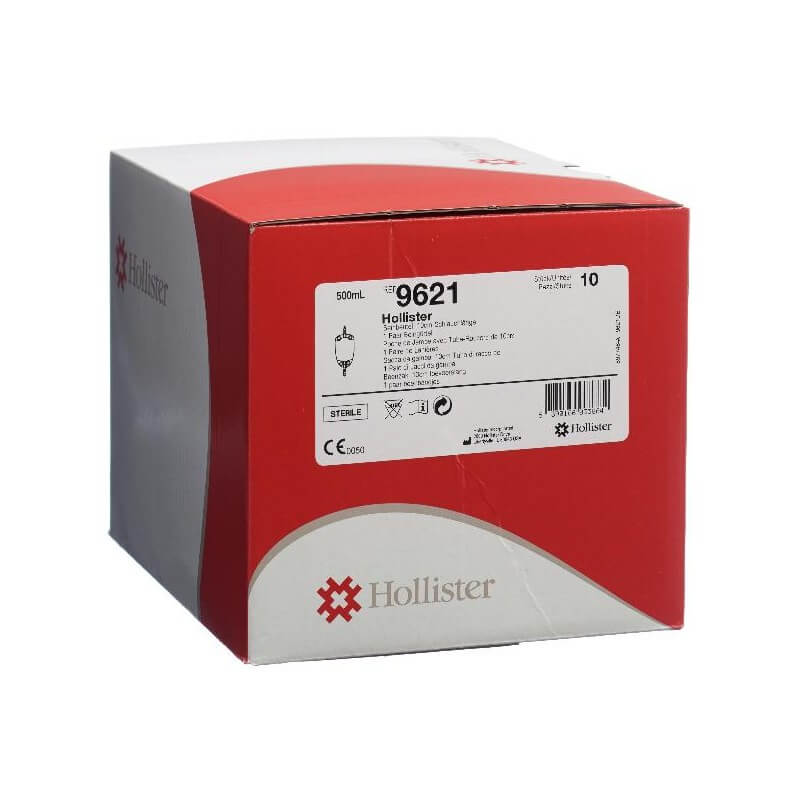 Poche urinaire pour les jambes Hollister 500ml avec tuyau de dérivation 10cm anti-retour stérile 10 pièces