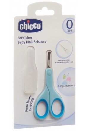 Chicco Ciseaux pour bébé avec capuchon de protection bleu clair