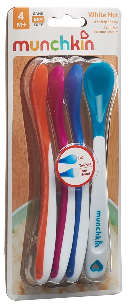 MUNCHKIN Cuillères de sécurité White Hot 4 pièces
